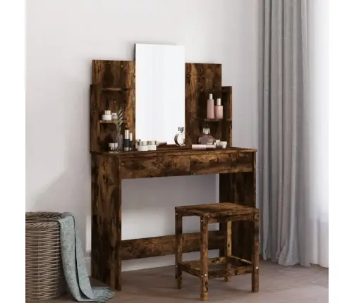 Spoguļgaldiņš, Koka Krāsa, 96X39X142 Cm Vidaxl