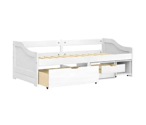 Dienas Gulta Irun, 3 Atvilktnes, 90X200 Cm, Priedes Masīvkoks Vidaxl