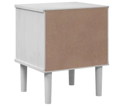 Naktsskapītis Senja, Balts, 40X35X48 Cm, Priedes Masīvkoks Vidaxl