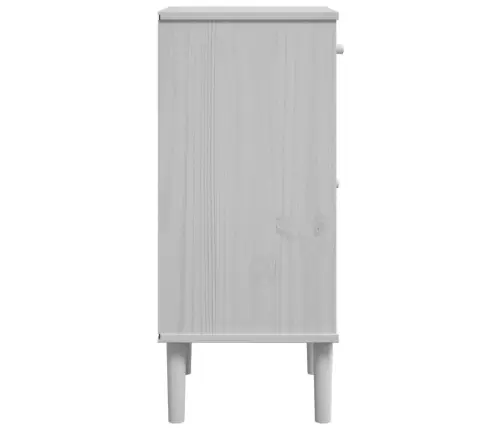 Naktsskapītis Senja, Balts, 40X35X80 Cm, Priedes Masīvkoks Vidaxl