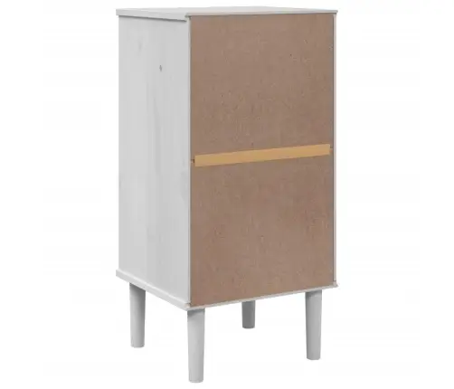 Naktsskapītis Senja, Balts, 40X35X80 Cm, Priedes Masīvkoks Vidaxl