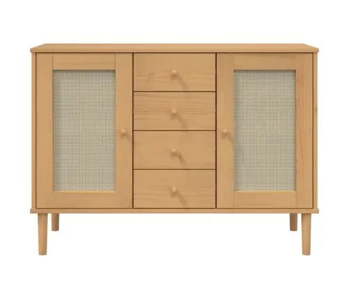 Kumode Senja, Brūna, 112X40X80 Cm, Priedes Masīvkoks Vidaxl Kumode Senja, Brūna, 112X40X80 Cm, Priedes Masīvkoks Vidaxl