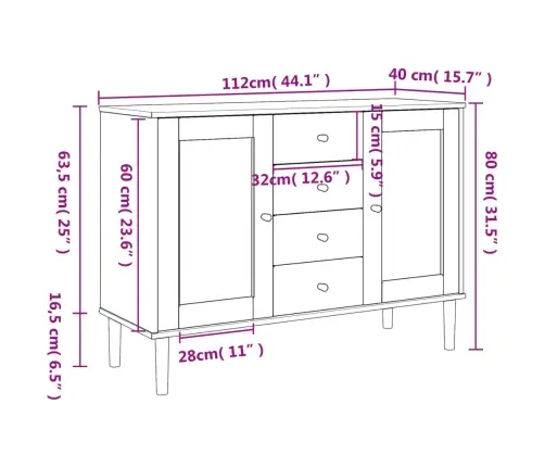Kumode Senja, Brūna, 112X40X80 Cm, Priedes Masīvkoks Vidaxl Kumode Senja, Brūna, 112X40X80 Cm, Priedes Masīvkoks Vidaxl