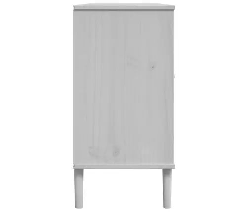 Kumode Senja, Balta, 112X40X80 Cm, Priedes Masīvkoks Vidaxl