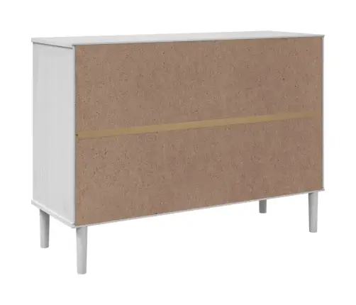 Kumode Senja, Balta, 112X40X80 Cm, Priedes Masīvkoks Vidaxl