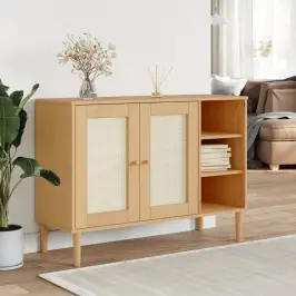 Kumode Senja, Brūna, 112X40X80 Cm, Priedes Masīvkoks Vidaxl