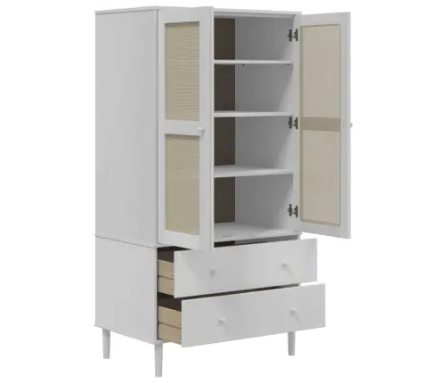 Riidekapp "Senja" Valge, 90 X 55 X 175 cm Männipuit