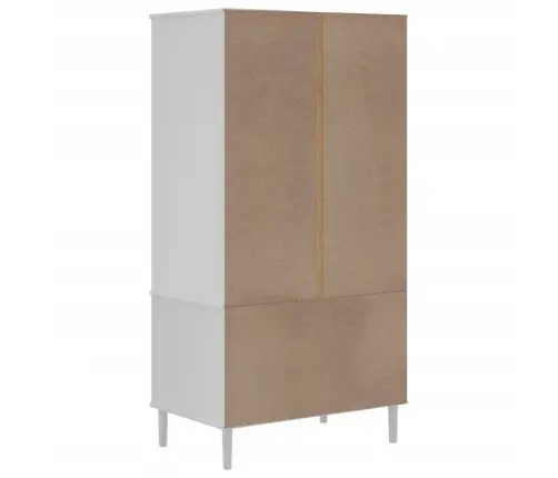 Riidekapp "Senja" Valge, 90 X 55 X 175 cm Männipuit