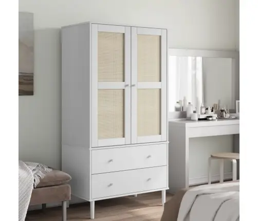 Riidekapp "Senja" Valge, 90 X 55 X 175 cm Männipuit