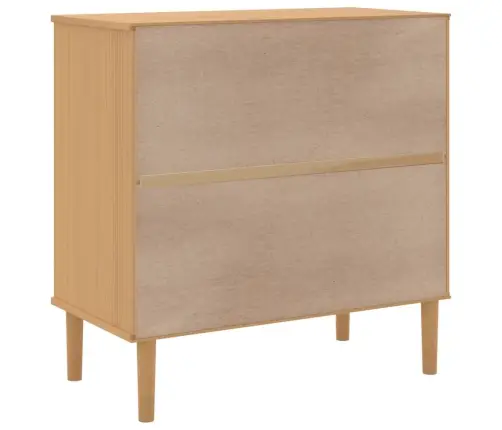 Kumode Senja, Brūna, 80X40X80 Cm, Priedes Masīvkoks Vidaxl