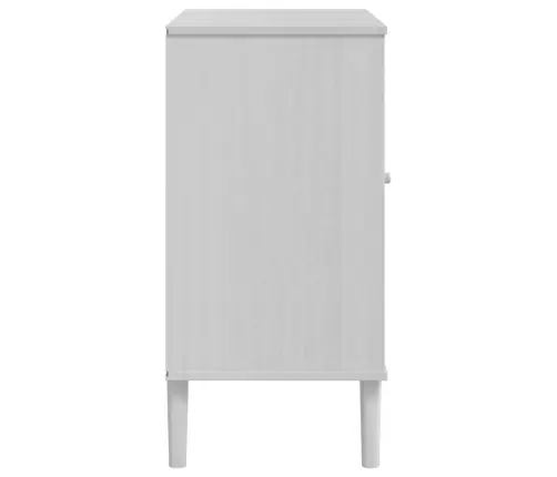 Šoninė Spintelė Senja, Balta, 80X40X80cm Pušies Masyvas