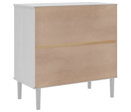 Šoninė Spintelė Senja, Balta, 80X40X80cm Pušies Masyvas