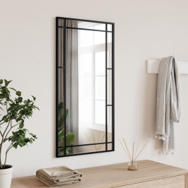 Sienas Spogulis, Melns, 40X80 Cm, Dzelzs Vidaxl