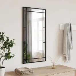 Sienas Spogulis, Melns, 40X80 Cm, Dzelzs Vidaxl