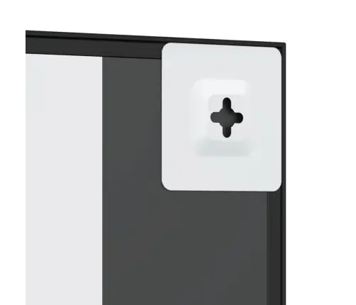 Seinapeegel, Must, 40X40 cm Kandiline, Raud