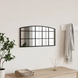 Seinapeegel, Must, 60X30 cm Kaarekujuline, Raud