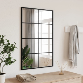 Sienas Spogulis, Melns, 50X80 Cm, Taisnstūra, Dzelzs Vidaxl