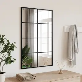 Sienas Spogulis, Melns, 50X80 Cm, Taisnstūra, Dzelzs Vidaxl