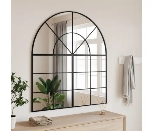 Sienas Spogulis, Melns, 100X50 Cm, Dzelzs Vidaxl