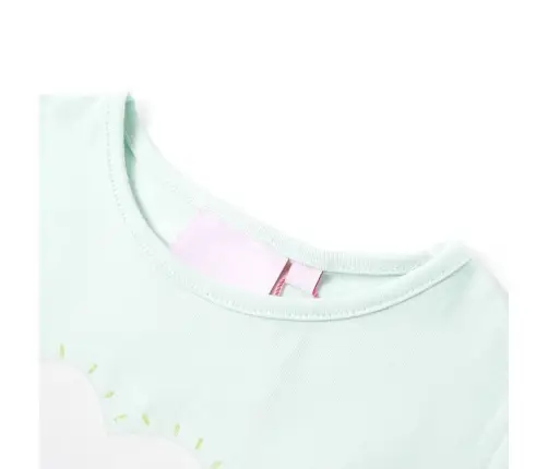 Vaikiški Marškinėliai, Šviesiai Mėtinės Spalvos, 128 Dydžio