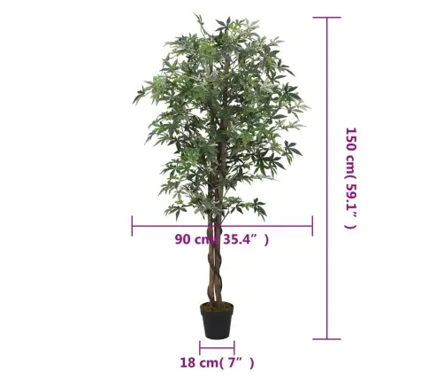 Kunst Vahtrapuu, 504 Lehega, 150 cm Roheline