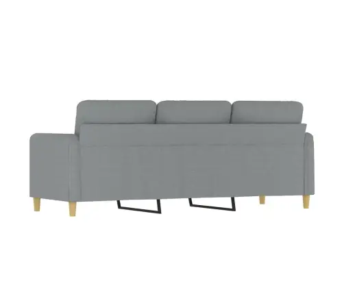 Trīsvietīgs Dīvāns, Gaiši Pelēks Audums, 180 Cm Vidaxl