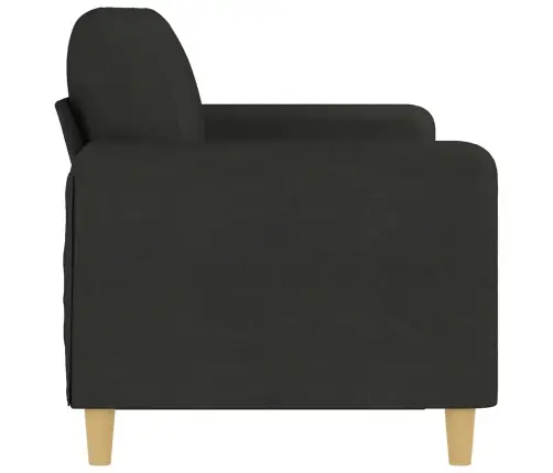 Trivietė Sofa, Juodos Spalvos, 180cm Audinys