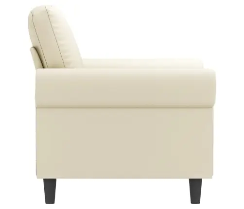 Krėslas, Kreminės Spalvos, 60cm Dirbtinė Oda