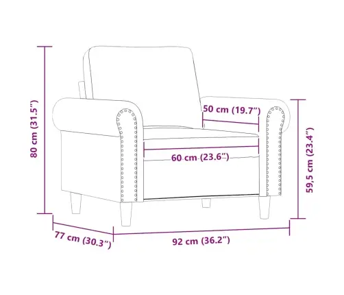 Atpūtas Krēsls, Krēmkrāsas, 60 Cm, Mākslīgā Āda Vidaxl