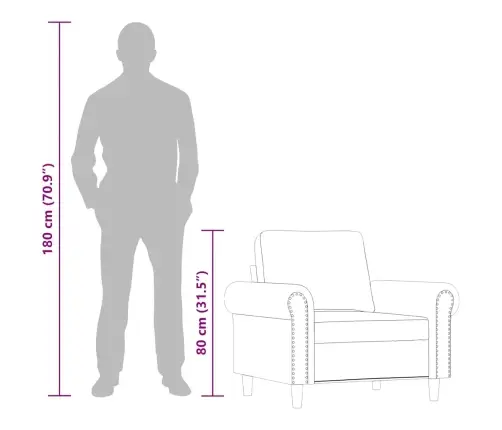 Atpūtas Krēsls, Krēmkrāsas, 60 Cm, Mākslīgā Āda Vidaxl