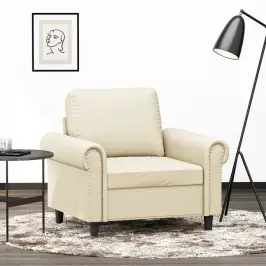 Atpūtas Krēsls, Krēmkrāsas, 60 Cm, Mākslīgā Āda Vidaxl