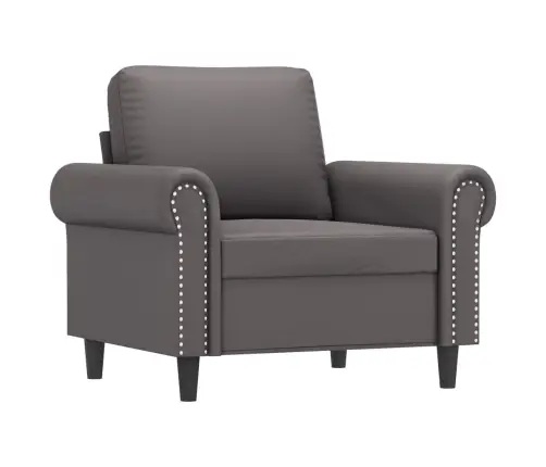 Atpūtas Krēsls, Pelēks, 60 Cm, Mākslīgā Āda Vidaxl