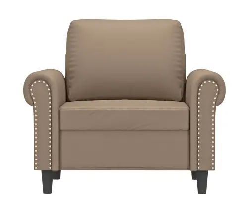 Krėslas, Kapučino Spalvos, 60cm Dirbtinė Oda