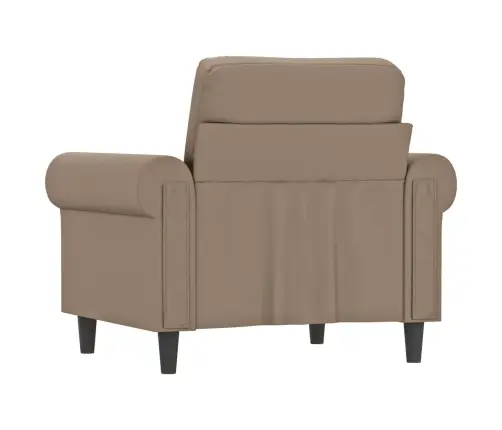Krėslas, Kapučino Spalvos, 60cm Dirbtinė Oda