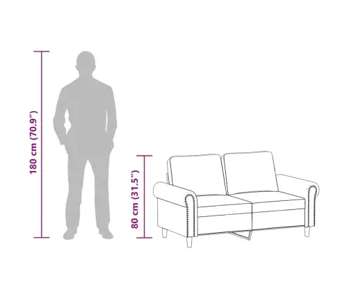 Divvietīgs Dīvāns, Melns, 120 Cm, Mākslīgā Āda Vidaxl