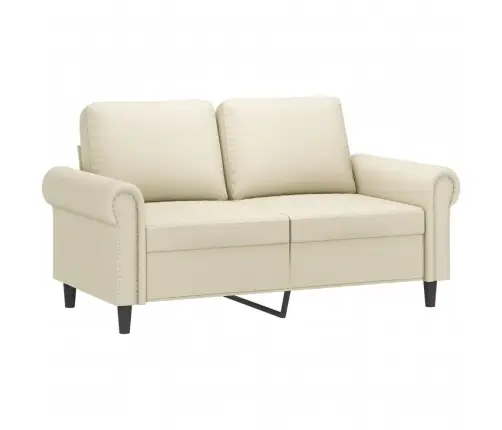 Divvietīgs Dīvāns, Krēmkrāsas, 120 Cm, Mākslīgā Āda Vidaxl