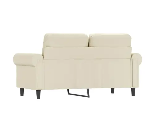 Divvietīgs Dīvāns, Krēmkrāsas, 120 Cm, Mākslīgā Āda Vidaxl