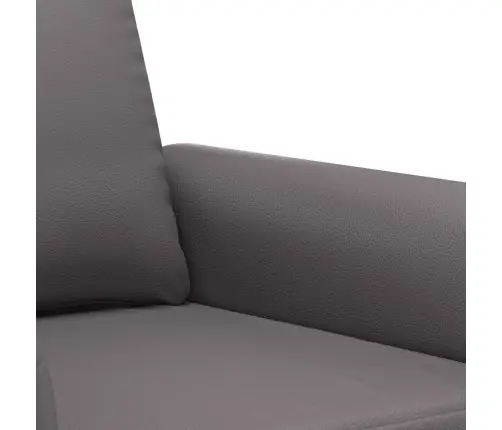 Divvietīgs Dīvāns, Pelēks, 120 Cm, Mākslīgā Āda Vidaxl