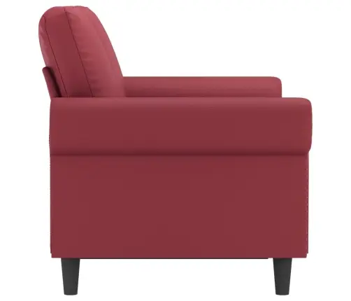 Divvietīgs Dīvāns, Vīnsarkans, 120 Cm, Mākslīgā Āda Vidaxl