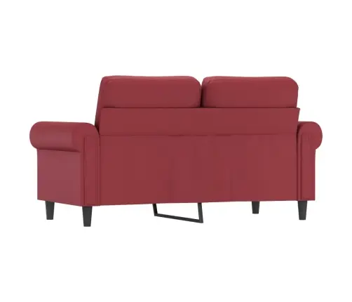 Divvietīgs Dīvāns, Vīnsarkans, 120 Cm, Mākslīgā Āda Vidaxl