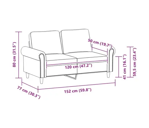 Dvivietė Sofa, Raudonojo Vyno Spalvos, 120cm Dirbtinė Oda