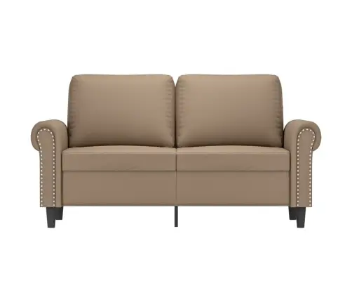Divvietīgs Dīvāns, Kapučīno Krāsa, 120 Cm, Mākslīgā Āda Vidaxl
