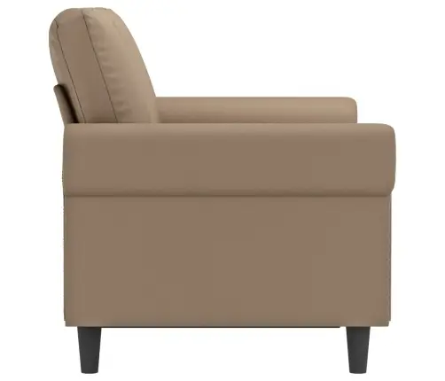 Divvietīgs Dīvāns, Kapučīno Krāsa, 120 Cm, Mākslīgā Āda Vidaxl