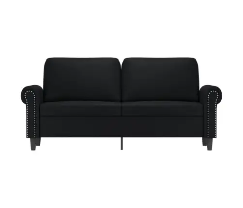 Dvivietė Sofa, Juodos Spalvos, 140cm Dirbtinė Oda