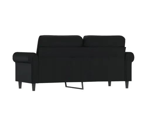 Dvivietė Sofa, Juodos Spalvos, 140cm Dirbtinė Oda