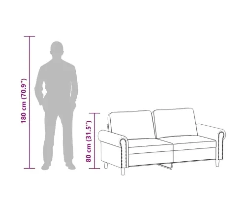 Kahekohaline Diivan, Must, 140 cm Kunstnahk