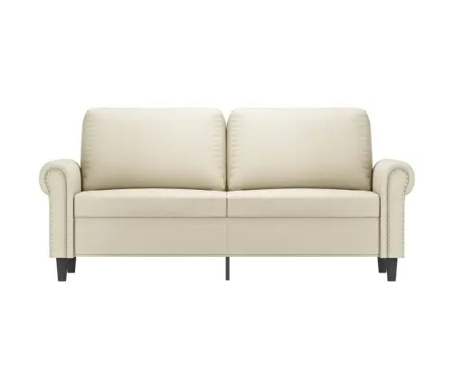 Divvietīgs Dīvāns, Krēmkrāsas, 140 Cm, Mākslīgā Āda Vidaxl