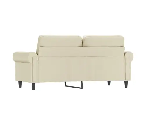 Divvietīgs Dīvāns, Krēmkrāsas, 140 Cm, Mākslīgā Āda Vidaxl