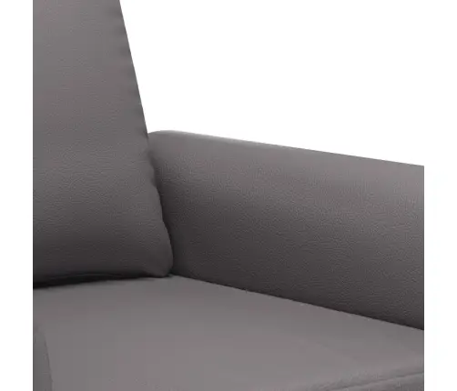 Divvietīgs Dīvāns, Pelēks, 140 Cm, Mākslīgā Āda Vidaxl