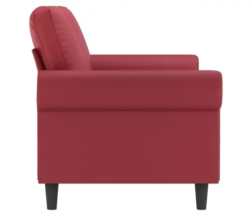 Divvietīgs Dīvāns, Vīnsarkans, 140 Cm, Mākslīgā Āda Vidaxl